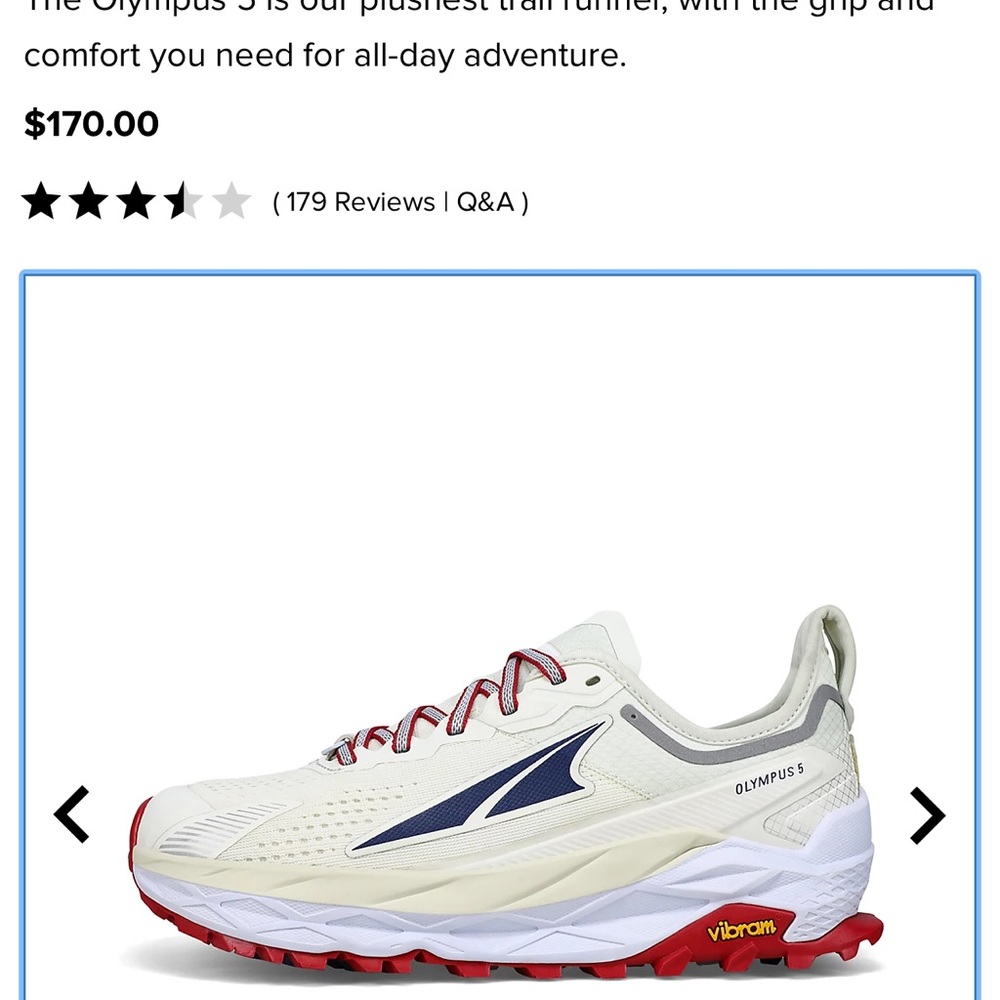 NWT Woman’s Olympus 5 Altra Running Shoes! Size 8.5